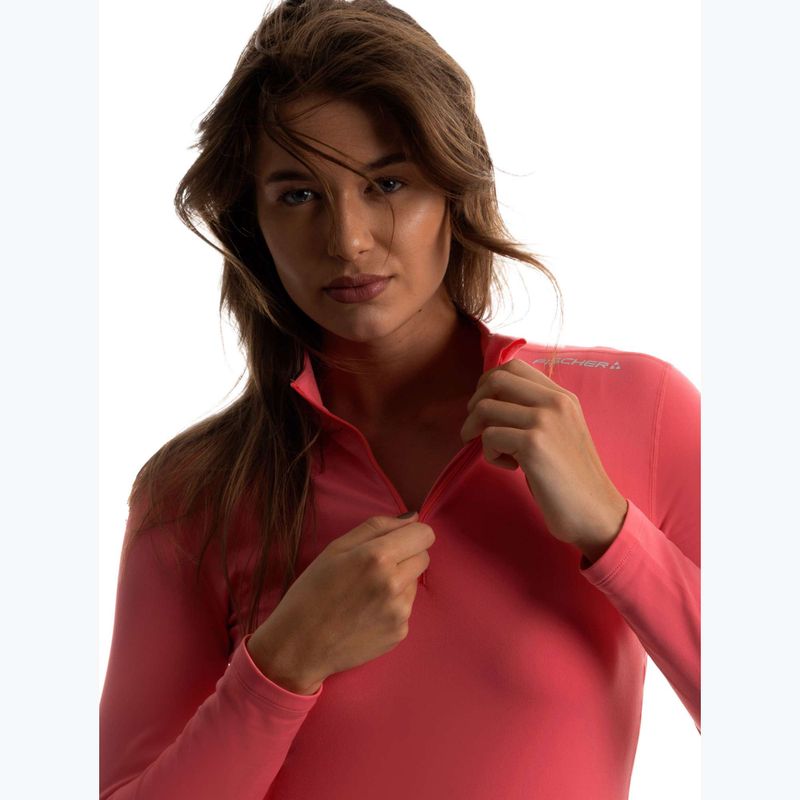 Thermoaktiver Sweatshirt Hoodie Damen Fischer Enbasis Pro calypso coral 5