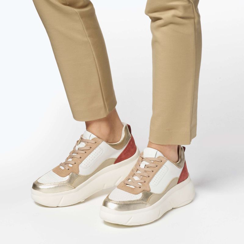 Schuhe Damen Geox Nebula™ 2.0 X whire/light gold 8