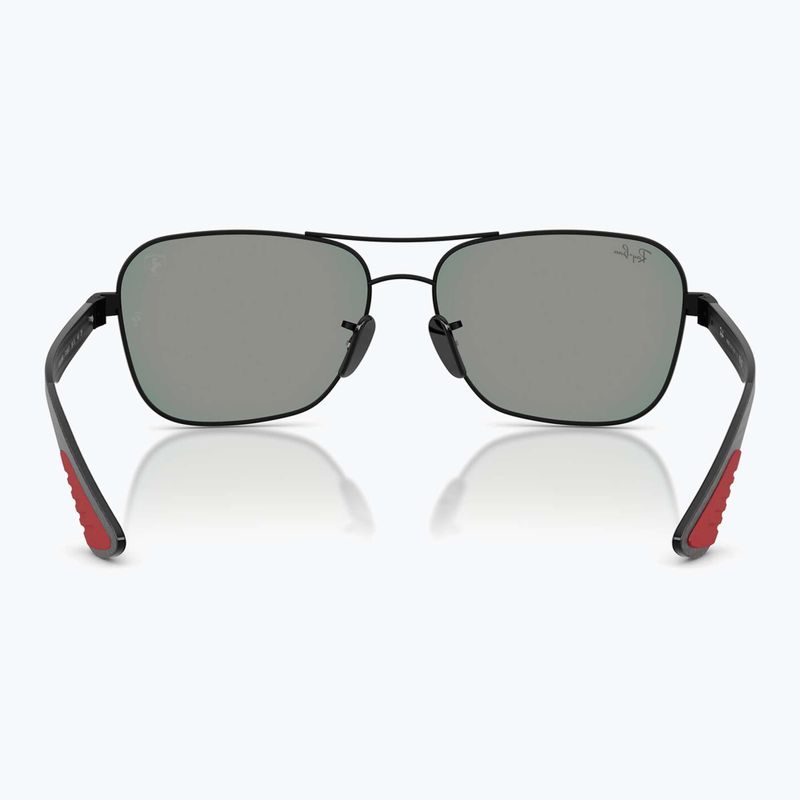 Sonnenbrille Ray-Ban Rb8336M Scuderia matt black/dark grey mirror blue/red 5