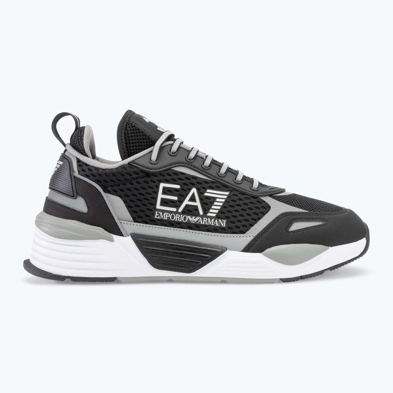 EA7 Emporio Armani Ace Runner Mesh schwarz/silberne Schuhe 2
