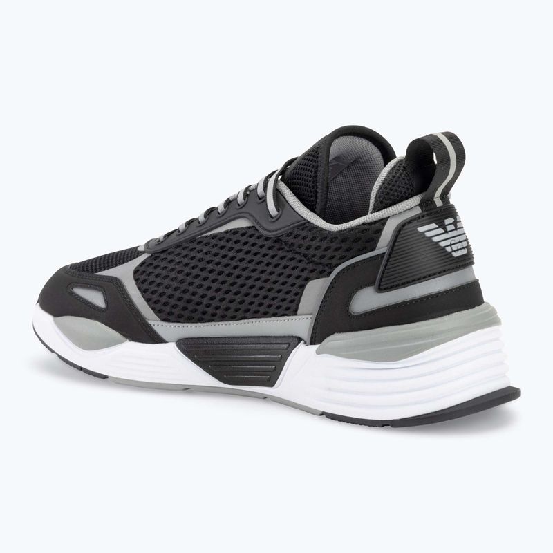 EA7 Emporio Armani Ace Runner Mesh schwarz/silberne Schuhe 3
