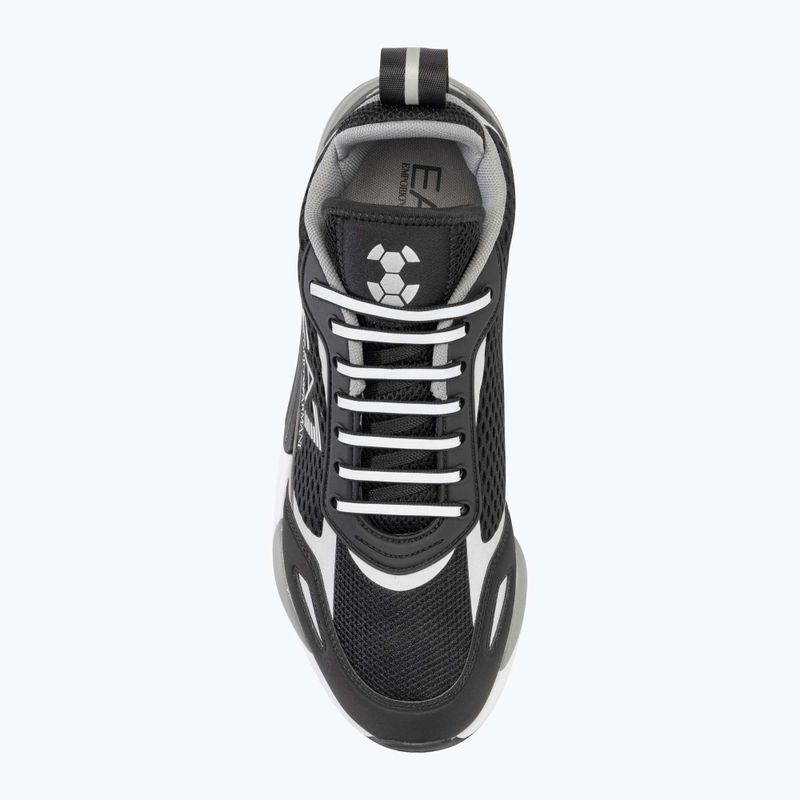 EA7 Emporio Armani Ace Runner Mesh schwarz/silberne Schuhe 5