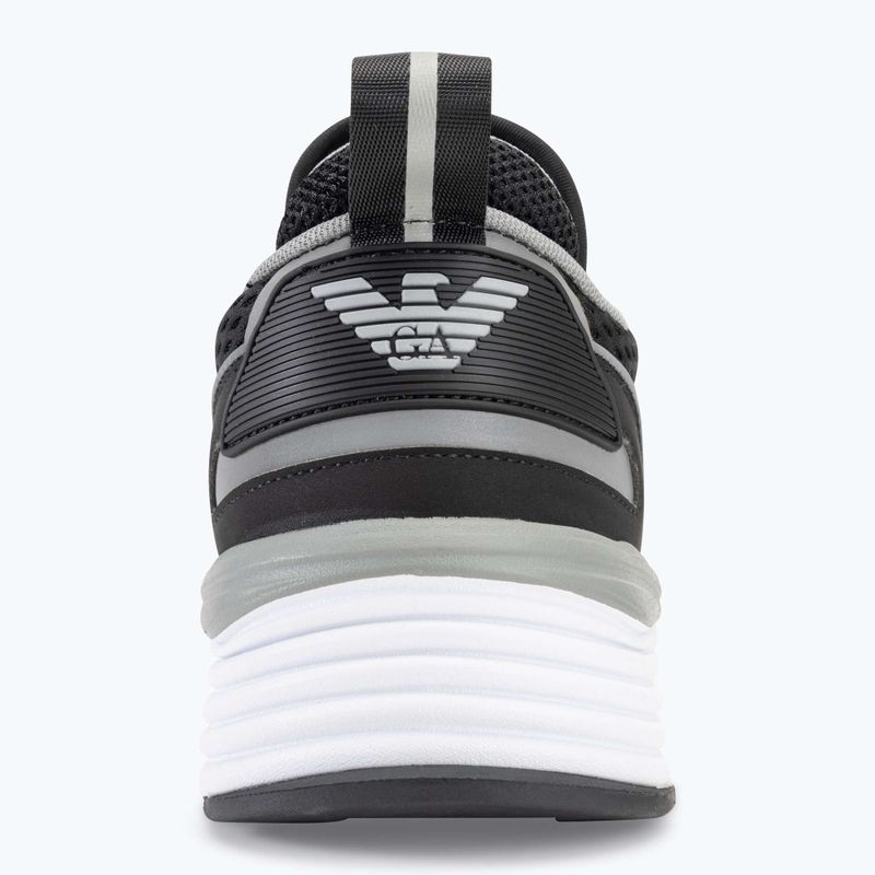 EA7 Emporio Armani Ace Runner Mesh schwarz/silberne Schuhe 6