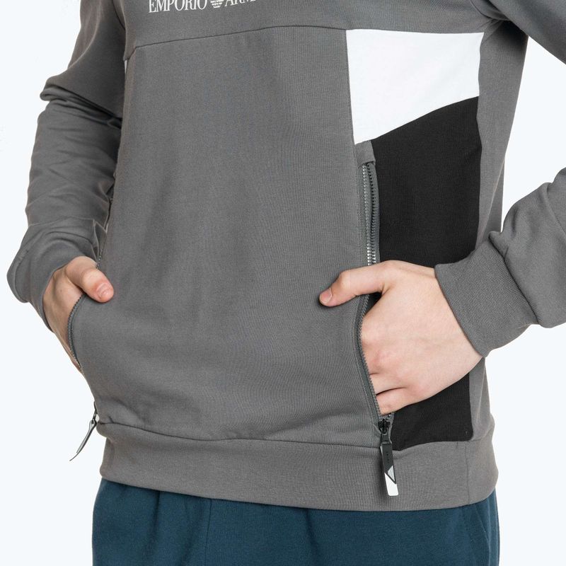 Herren Hoodie Sweatshirt EA7 Emporio Armani Train Summer Block iron gate 4