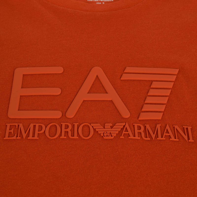 Herren EA7 Emporio Armani Sichtbarkeit Baumwolle Crew Rooibos-Tee-T-Shirt 3