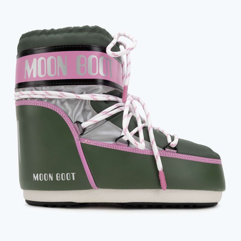 Moon Boot Icon Low Space Racing Damen Schneestiefel waldgrün/silber/rosa 2