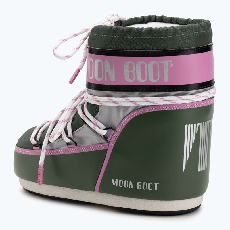 Moon Boot Icon Low Space Racing Damen Schneestiefel waldgrün/silber/rosa 3