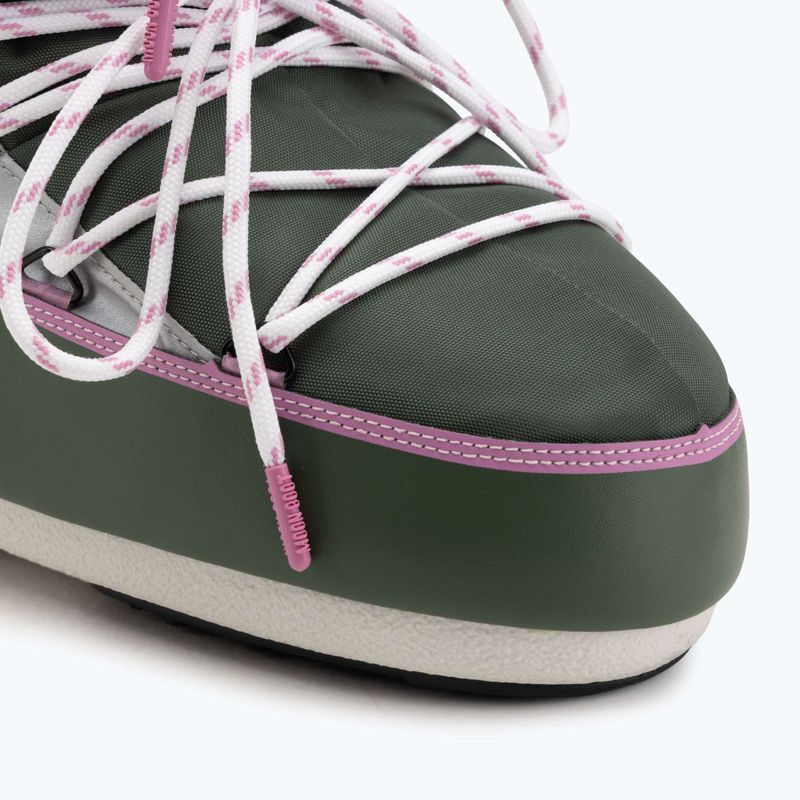 Moon Boot Icon Low Space Racing Damen Schneestiefel waldgrün/silber/rosa 7