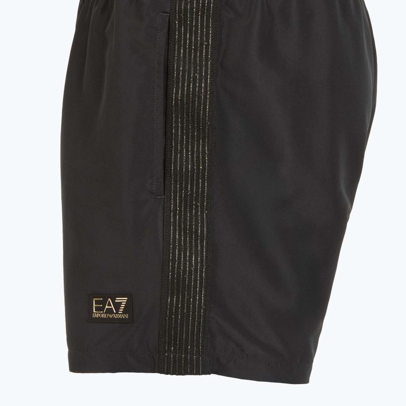 Herren EA7 Emporio Armani Gold Label Boxer Badeshorts schwarz 3