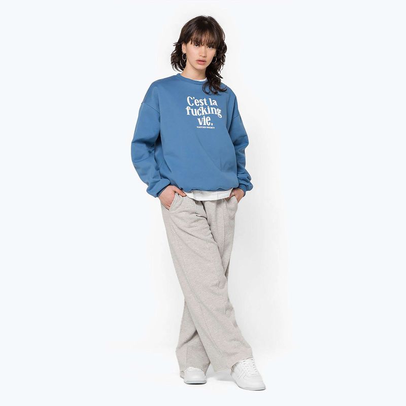 Herrenpullover Kaotiko C'est la vie denim blau 2