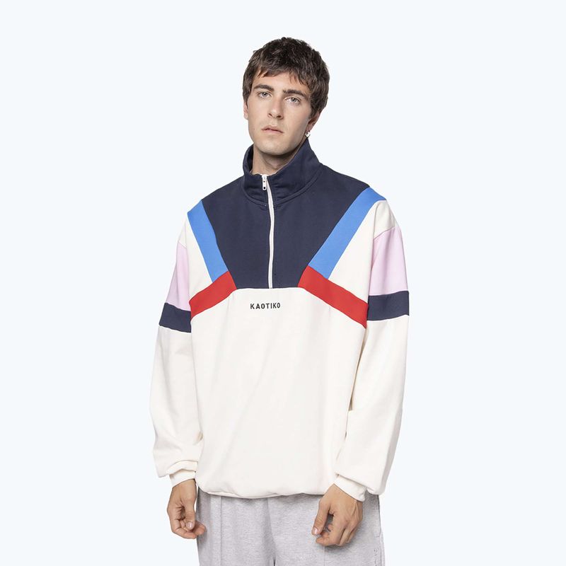Herren Kaotiko Aleck Sweatshirt navy / elfenbein / rot