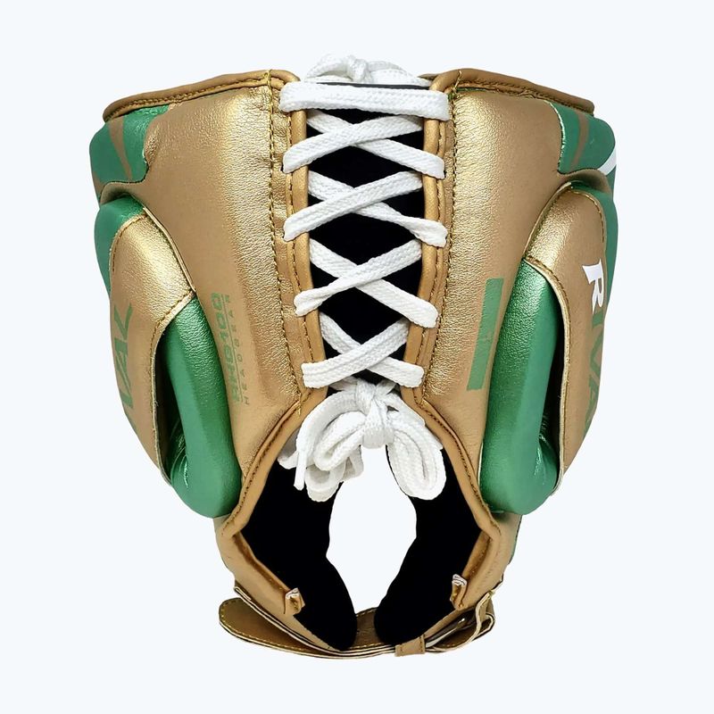 Boxhelm Rival RHG100 Professional Headgear green/gold 3