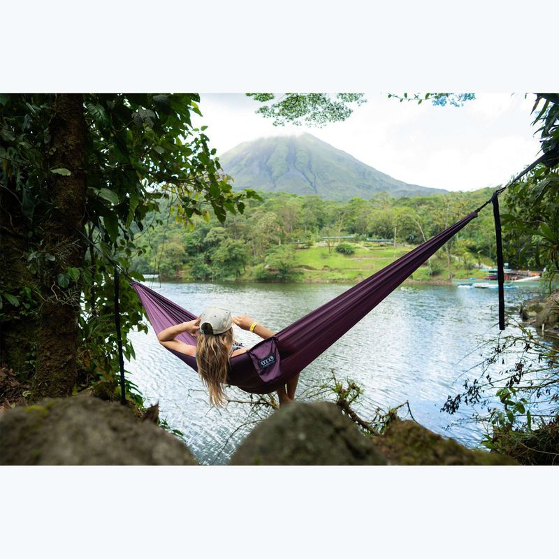 Trekking Outdoor Hängematte ENO Travel Nest + Straps Combo plum 12