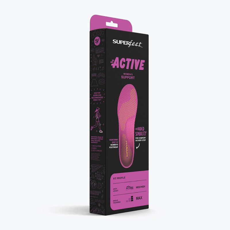 Einlegesohlen Superfeet Active Women's Support plum 8