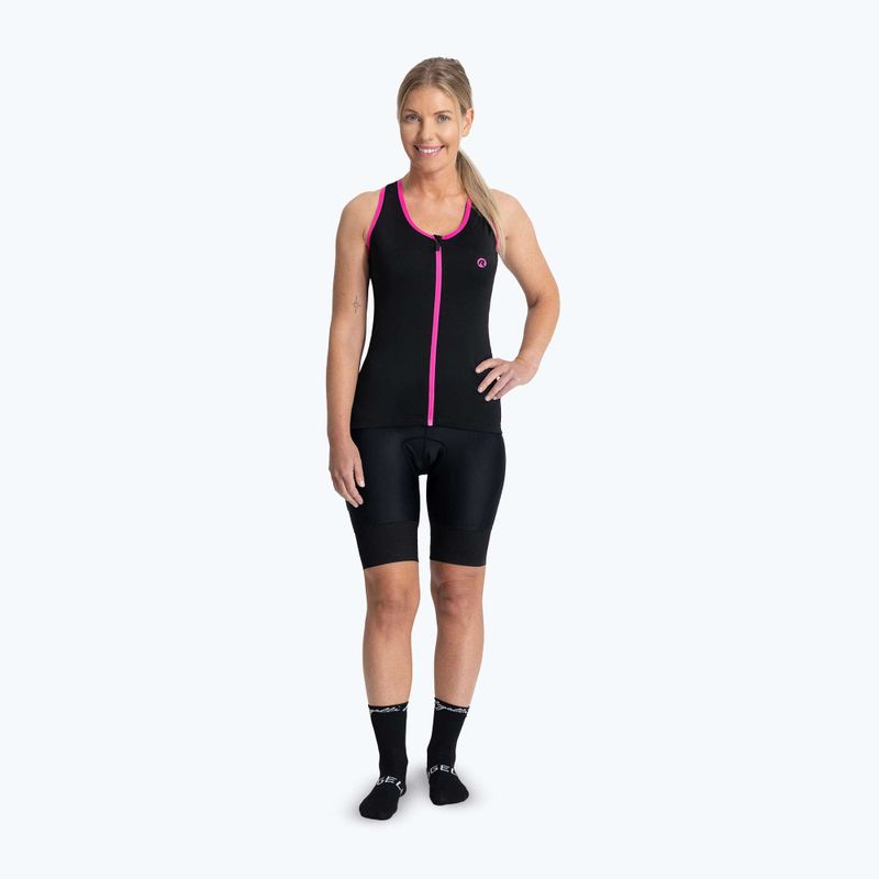 Damen Radfahren Trikot Rogelli Abbey Tank Top W schwarz / rosa 2