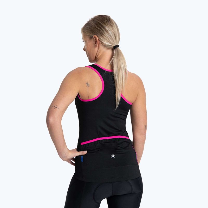 Damen Radfahren Trikot Rogelli Abbey Tank Top W schwarz / rosa 3