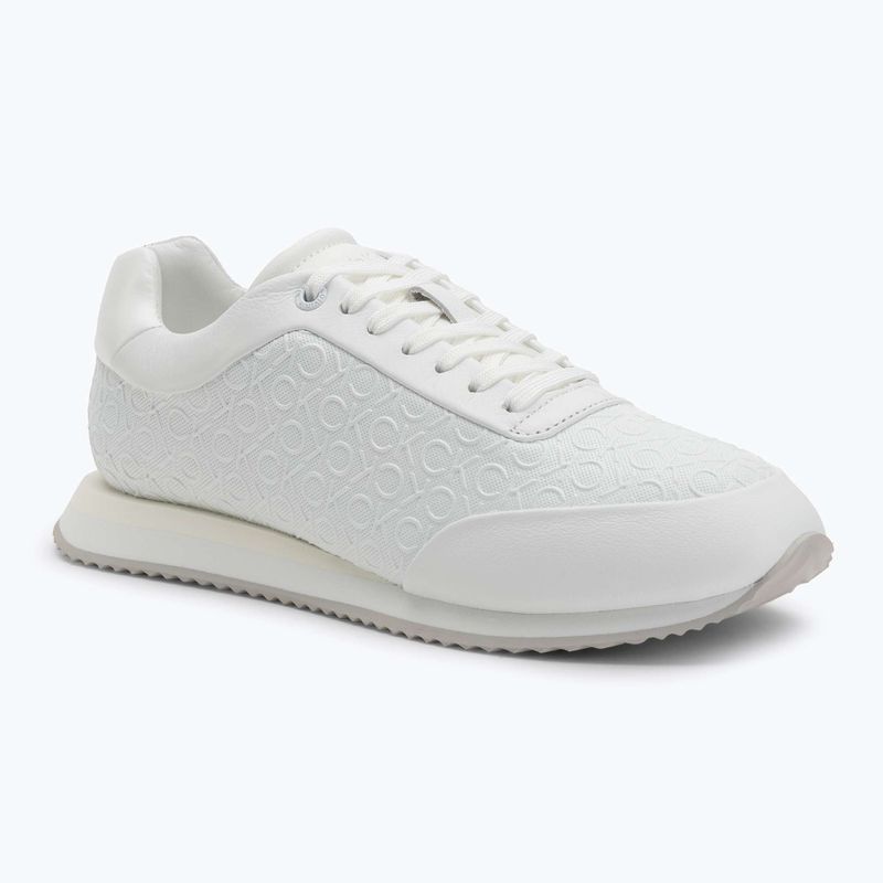 Calvin Klein Damen Schuhe HW0HW02574 Runner Lace Up Mono Pu Triple Bright White