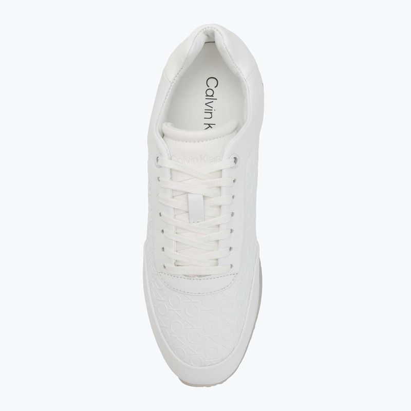 Calvin Klein Damen Schuhe HW0HW02574 Runner Lace Up Mono Pu Triple Bright White 5