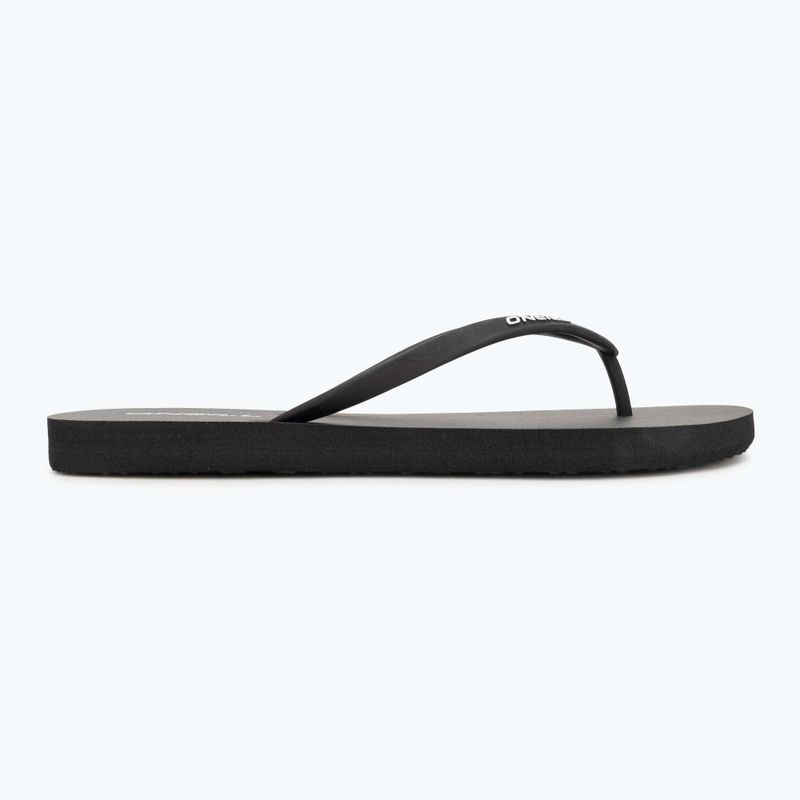 Women's O'Neill Profile Small Logo Flip Flops schwarz aus 2