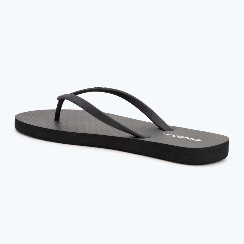 Women's O'Neill Profile Small Logo Flip Flops schwarz aus 3