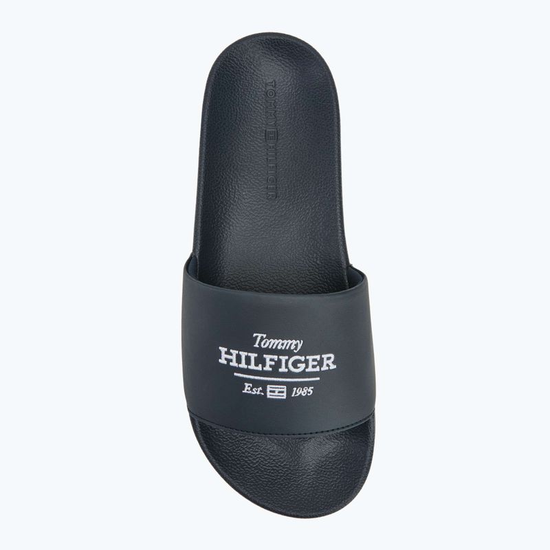 Badeschlappen Schlappen Herren Tommy Hilfiger Embroid 85 Pool Slide desert sky 5
