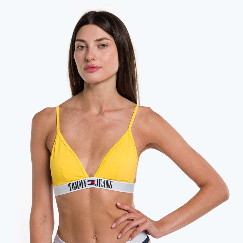 Tommy Hilfiger Triangle Rp gelbes Badeanzug-Oberteil 4