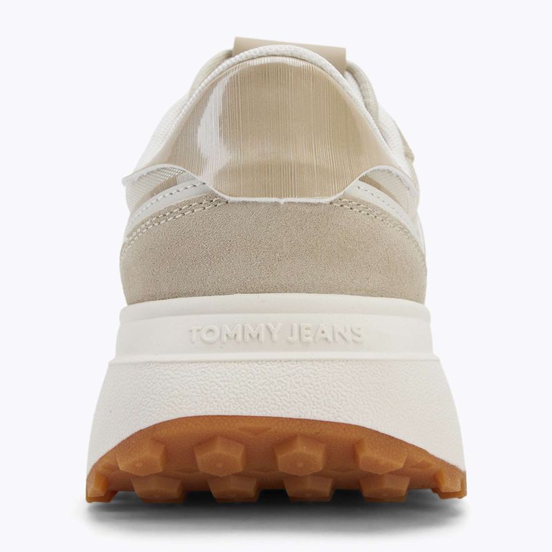 Tommy Jeans Damen Cleated Runner weiß Ton Schuhe 6