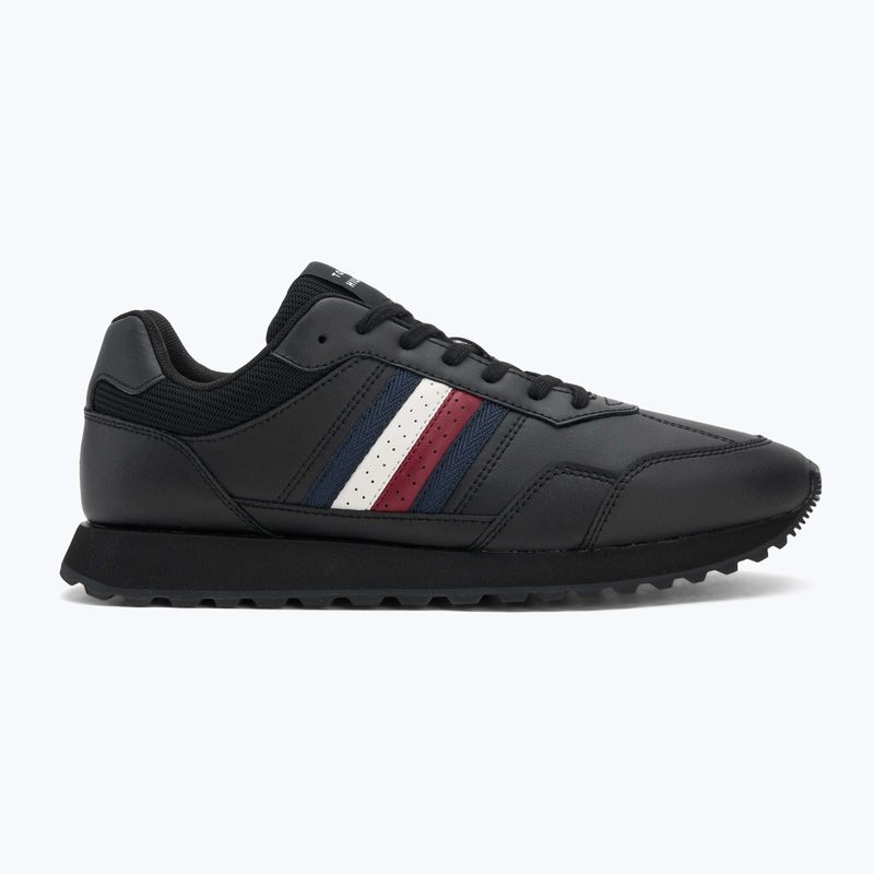 Herren Schuhe Tommy Hilfiger New Runner Eva Lth Stripes schwarz 2