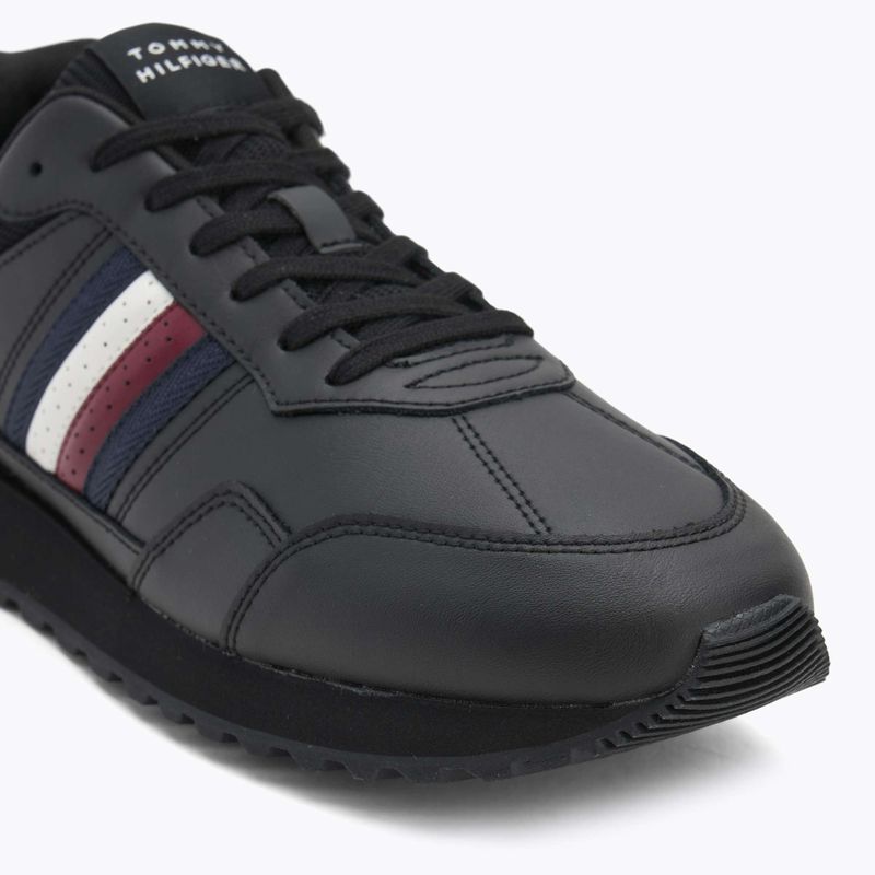 Herren Schuhe Tommy Hilfiger New Runner Eva Lth Stripes schwarz 7