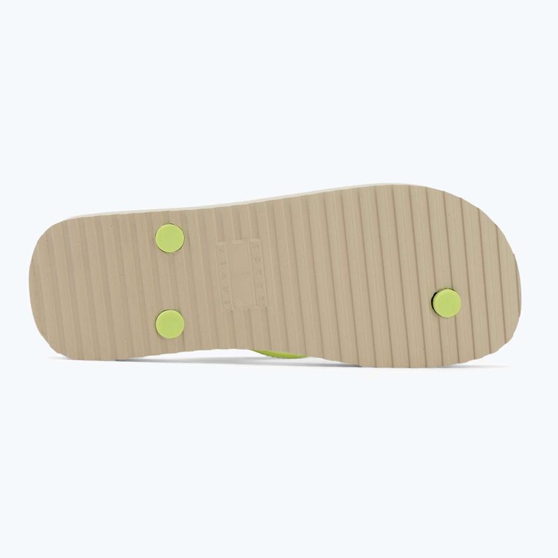 Damen Zehentrenner Tommy Jeans Logo Summer white clay/lime essence 4