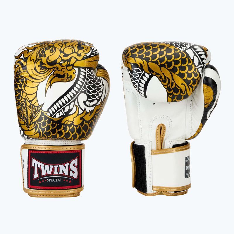Boxhandschuhe Twins Special Fancy FBGVL3-52 white/gold