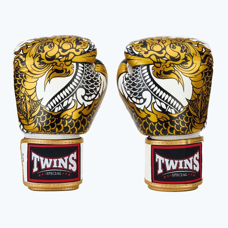 Boxhandschuhe Twins Special Fancy FBGVL3-52 white/gold 2