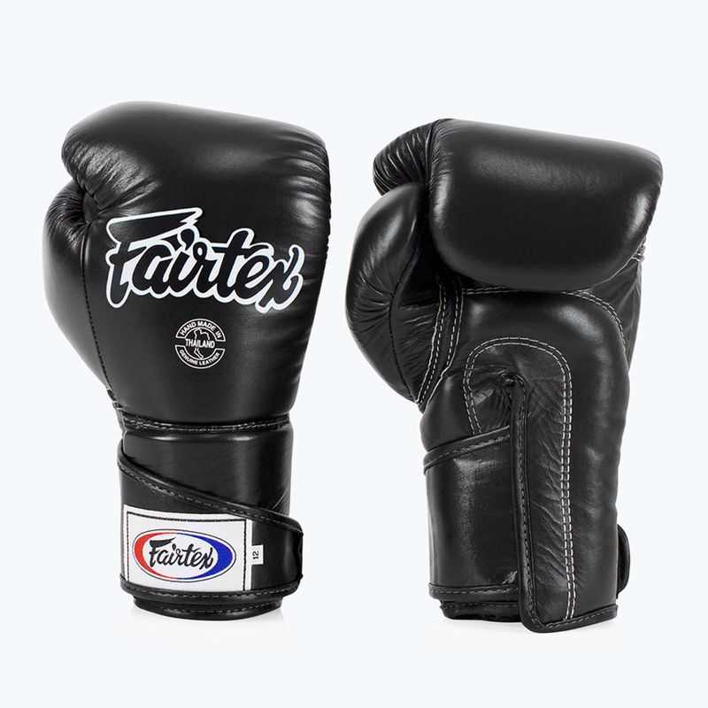 Fairtex Stylish Angular Sparring Boxhandschuhe - Locked Thumb schwarz 7