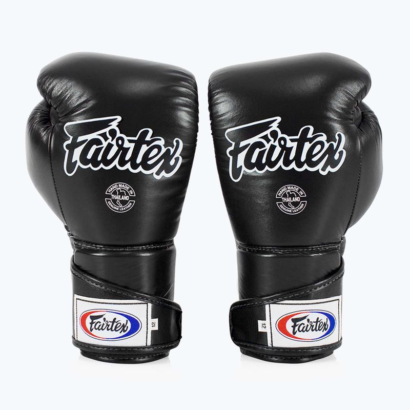 Fairtex Stylish Angular Sparring Boxhandschuhe - Locked Thumb schwarz 8