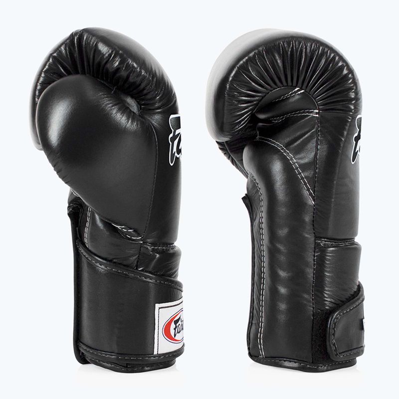 Fairtex Stylish Angular Sparring Boxhandschuhe - Locked Thumb schwarz 10