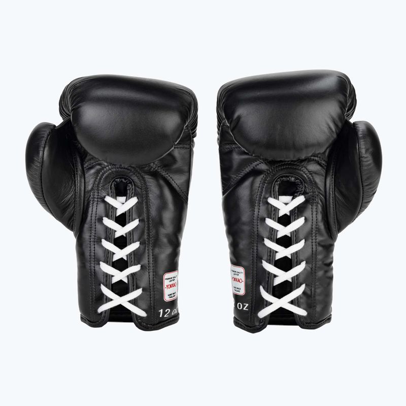 YOKKAO Matrix Lace Up Herren Boxhandschuhe schwarz 3
