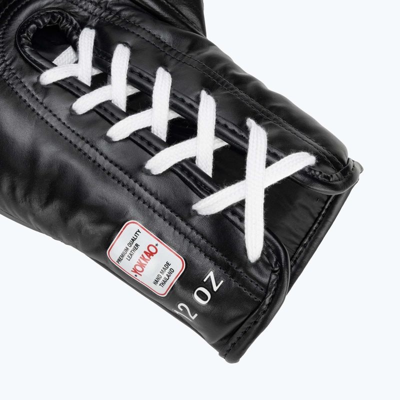 YOKKAO Matrix Lace Up Herren Boxhandschuhe schwarz 6