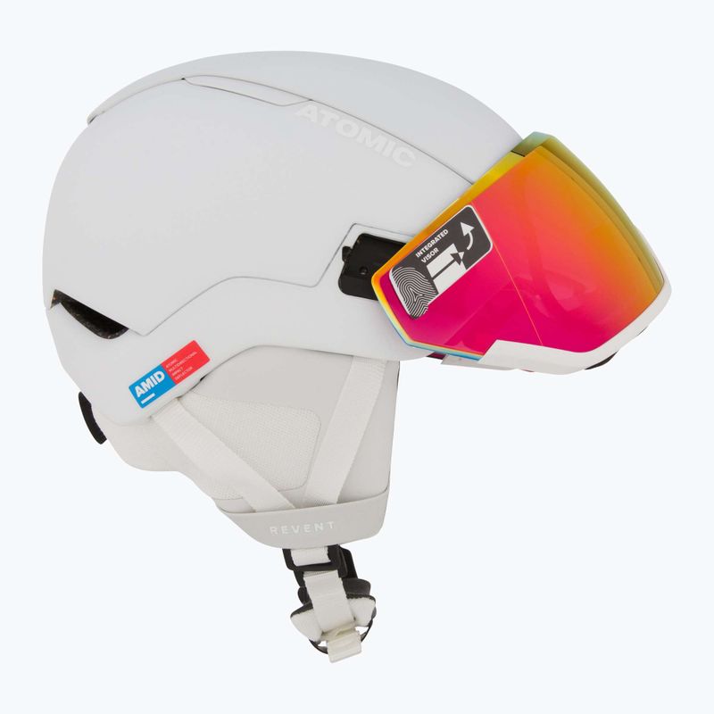 Skihelm Atomic Revent GT Amid Visor HD white heather/red hd 6