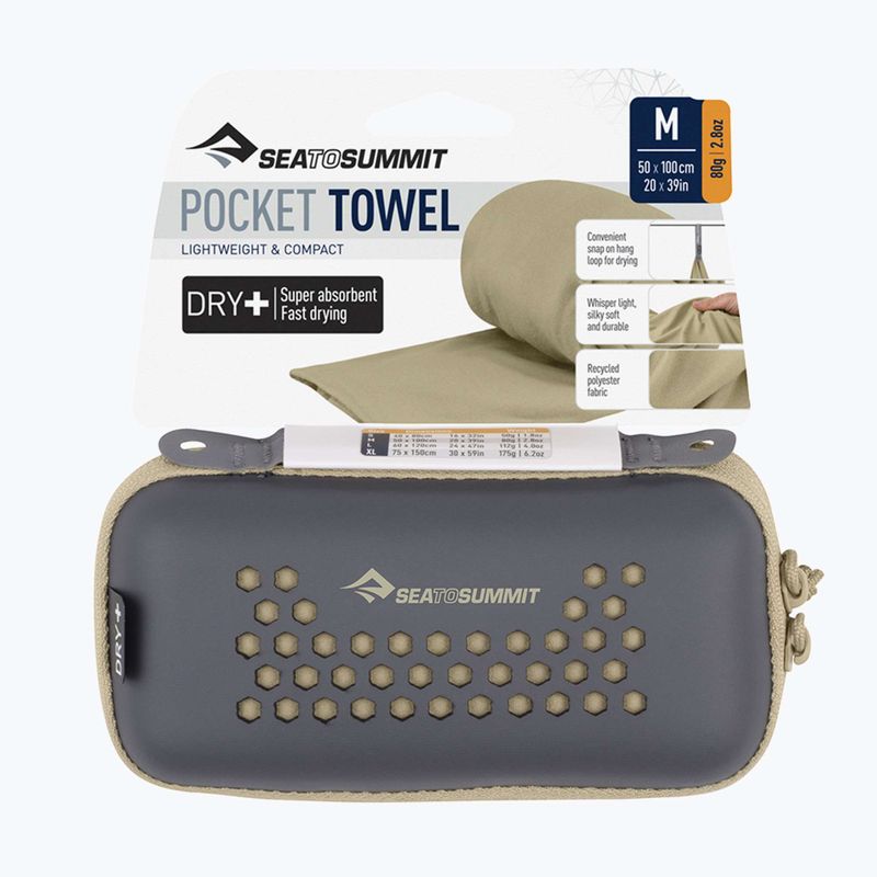 Schnelltrocknendes Handtuch Sea to Summit Pocket Towel beluga 5