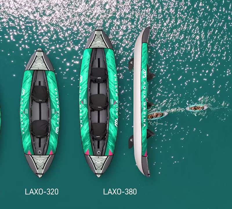 Aqua Marina Recreational Kayak grün Laxo-320 2-Personen aufblasbares 10'6″ Kajak 17