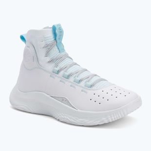 Under Armour CURRY 4 FLOTRO Basketball Schuhe weiß/stream/metallic silber