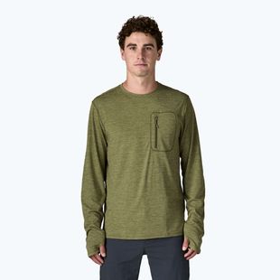 Longsleeve Herren Patagonia Capilene Cool Sun caper green/buckhorn green x-dye