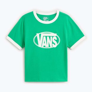 Damen T-Shirt Vans Center Chest Ringer Tee vivid verdant