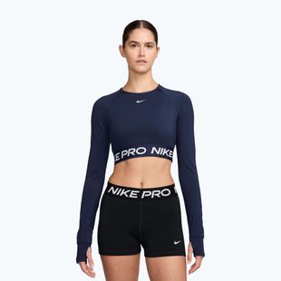 Longsleeve Trainingstop Damen Nike Pro 365 Dri-Fit midnight navy/white