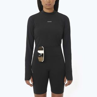 Damen-Langarmshirt zum Laufen Salomon Bliss deep black