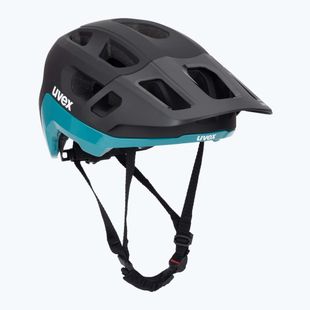 UVEX Fahrradhelm React schwarz/teal matt