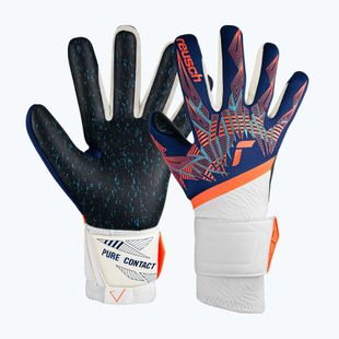 Reusch Pure Contact Fusion Premium Torwarthandschuhe blau/elektrisch orange/schwarz