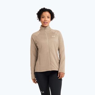 Fleecejacke für Damen Jack Wolfskin Anytrail Full Zip oat