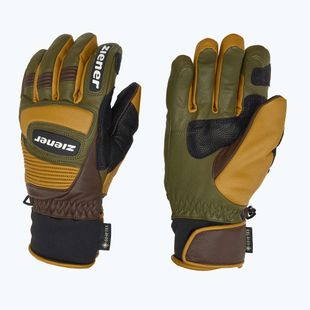 Skihandschuhe Herren ZIENER Guard GTX + Gore Grip PR alpine dark/brown