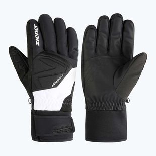 Herren-Skihandschuhe ZIENER Gatis Aquashield black/white